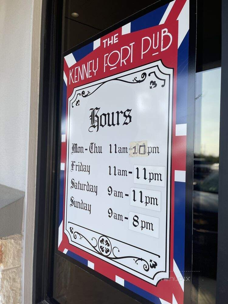 The Kenney Fort British Pub - Round Rock, TX menu_pic