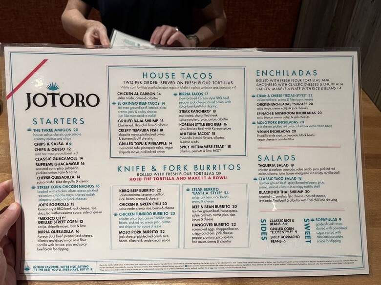 JoToro Kitchen & Tequila Bar - Tampa, FL menu_pic