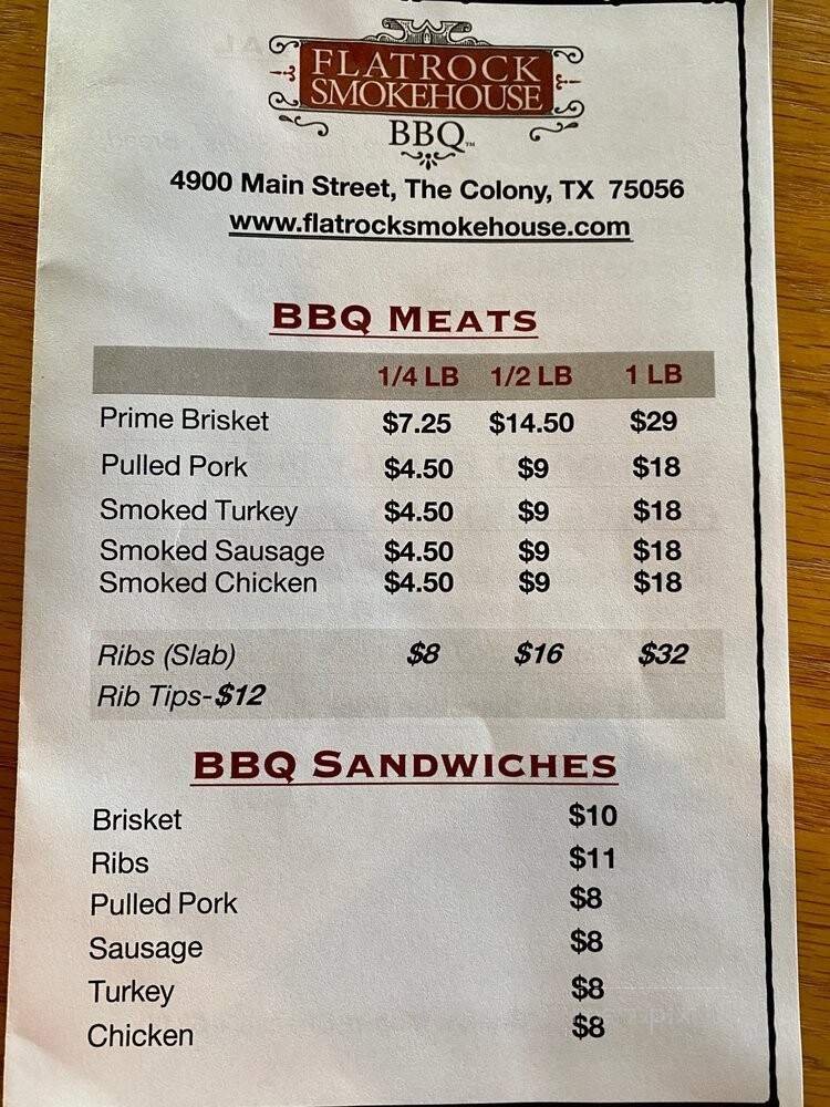 Flatrock Smokehouse BBQ - Euless, TX
