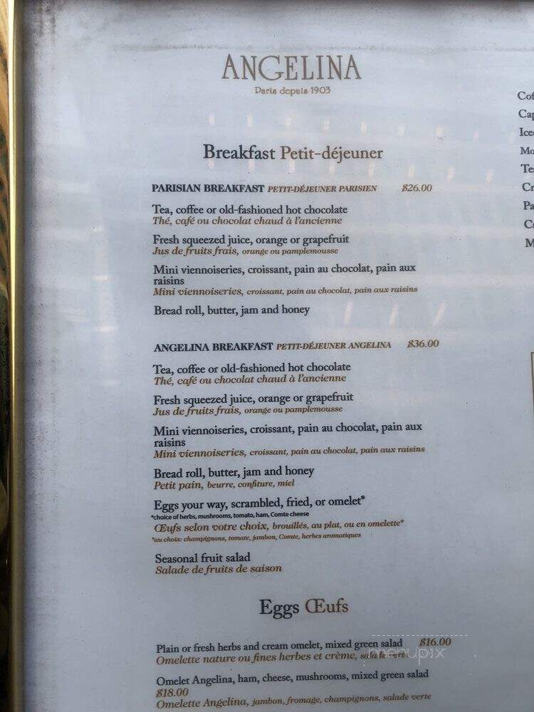 Angelina Paris - New York, NY menu_pic