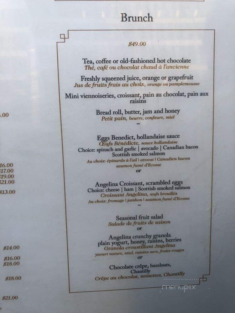 Angelina Paris - New York, NY menu_pic