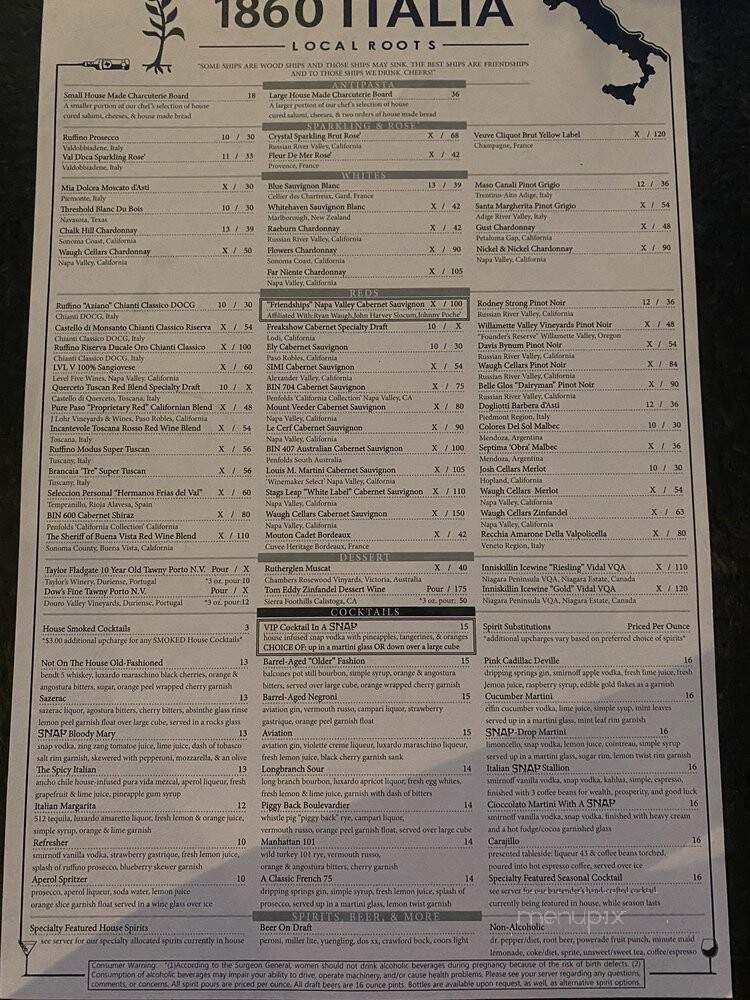 1860 Italia - College Station, TX menu_pic