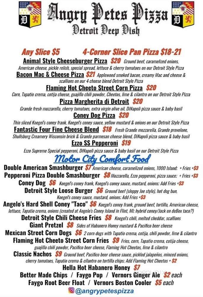 Angry Pete's Pizza - El cajon, CA menu_pic