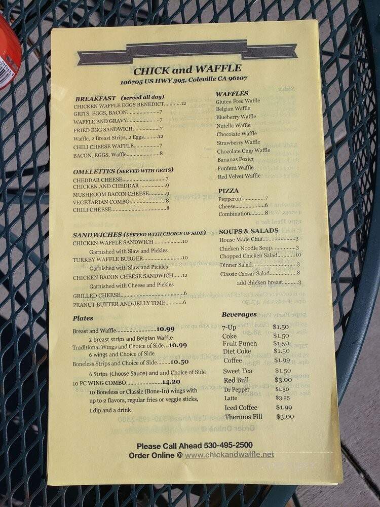Chick and Waffle - Coleville, CA menu_pic