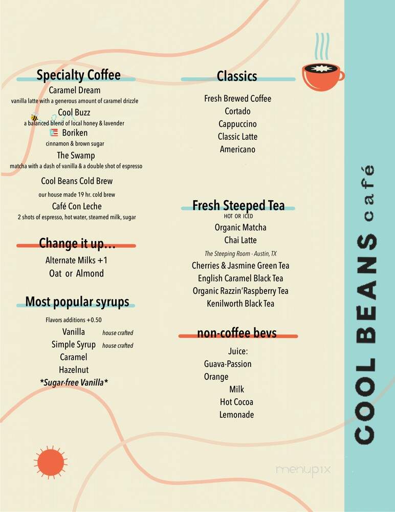 Cool Beans Cafe - San Antonio, TX menu_pic