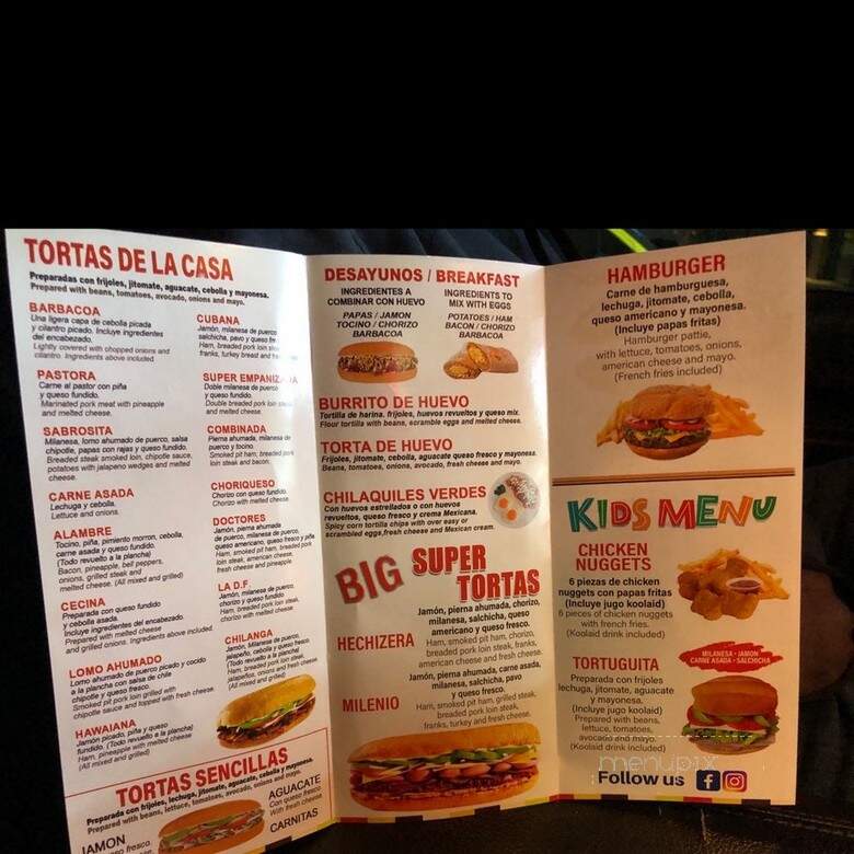 La Hechizera Tortas - Lancaster, TX menu_pic