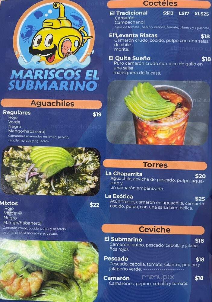 Mariscos El Submarino - Jackson Heights, NY menu_pic