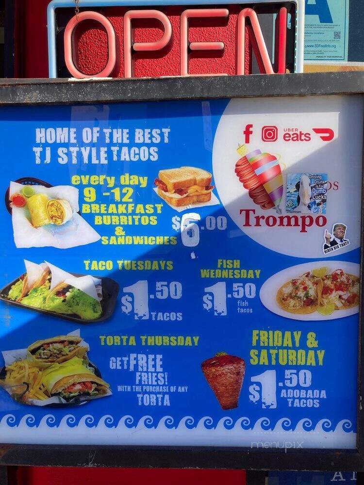 Tacos el Trompo - San Diego, CA menu_pic
