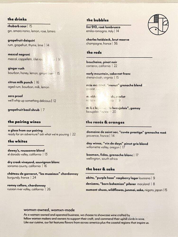 The Duck and The Peach - Washington, DC menu_pic