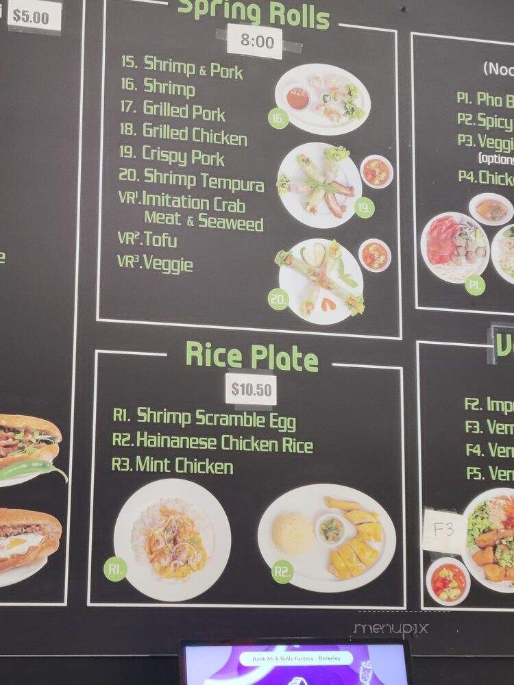 Banh Mi & Roll Factory - Berkeley, CA menu_pic
