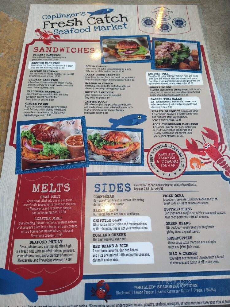 Caplinger's Fresh Catch - Indianapolis, IN menu_pic
