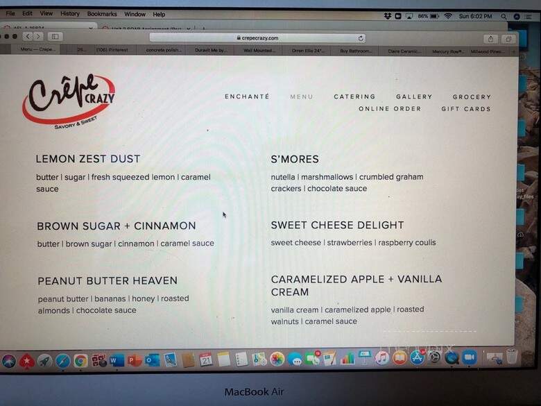 Crepe Crazy - Baltimore, MD menu_pic