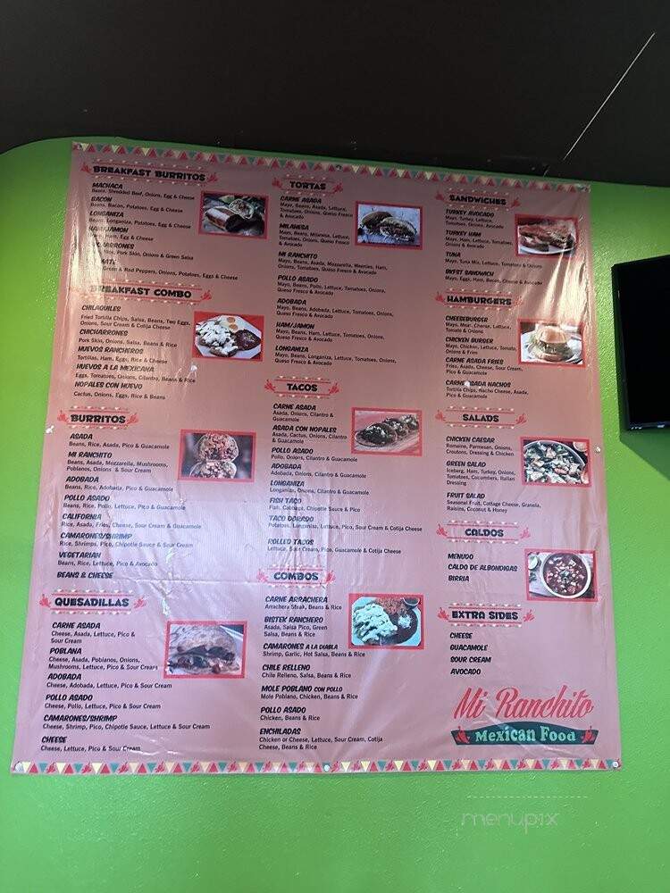 El Ranchito Mexican Food - San Diego, CA menu_pic
