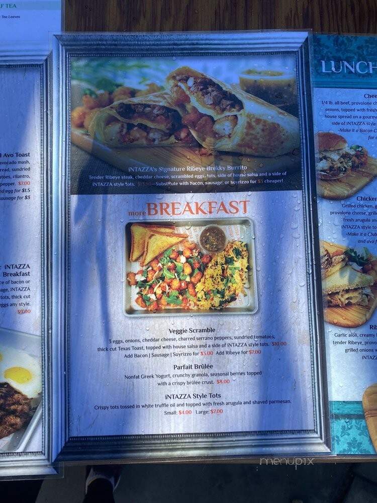 Intazza Coffee Works - San Diego, CA menu_pic