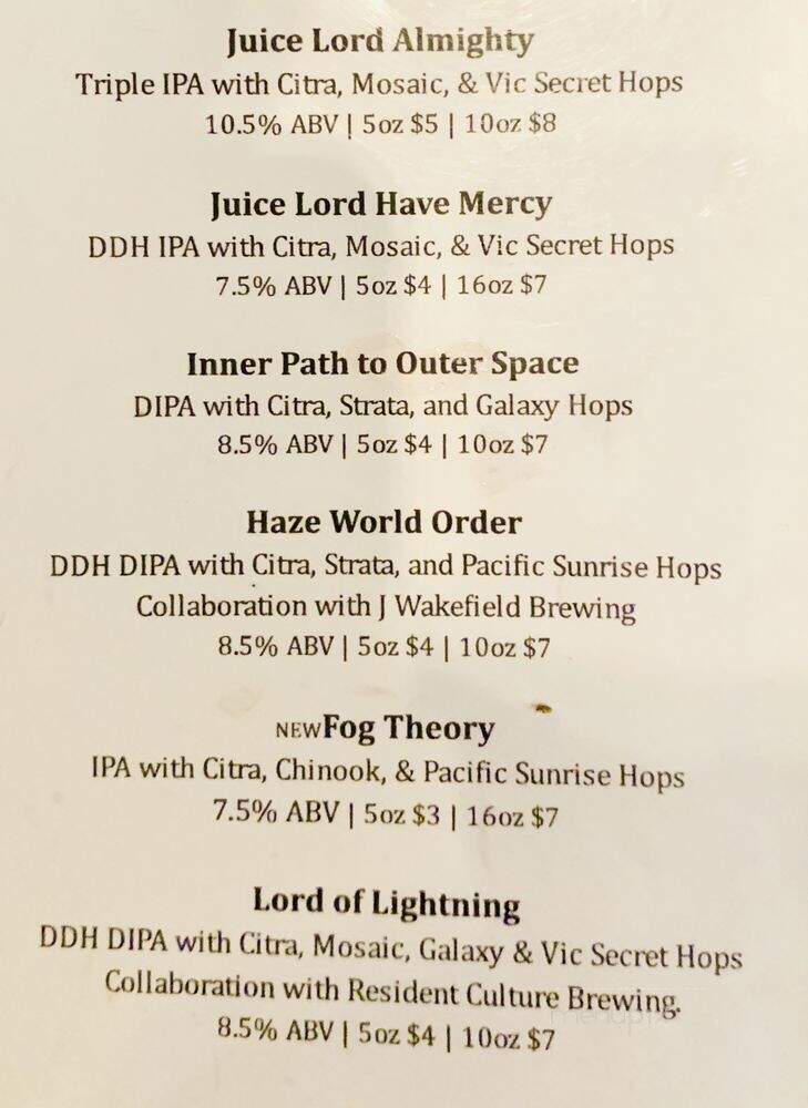 Magnanimous Coffee - Tampa, FL menu_pic