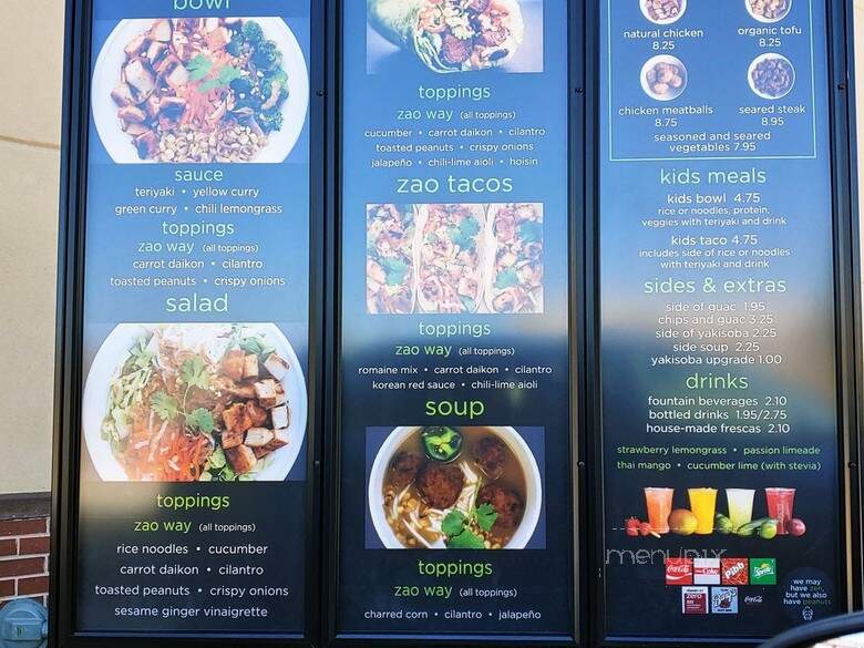 Zao Asian Cafe - West Jordan, UT menu_pic