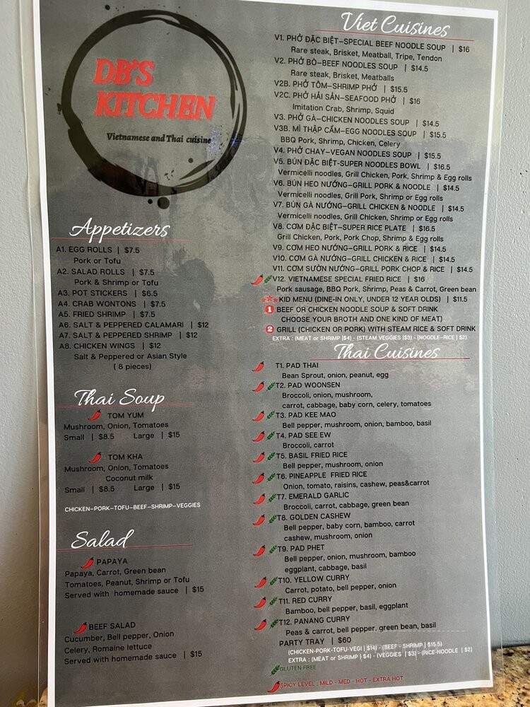 DB's Kitchen - Hillsboro, OR menu_pic