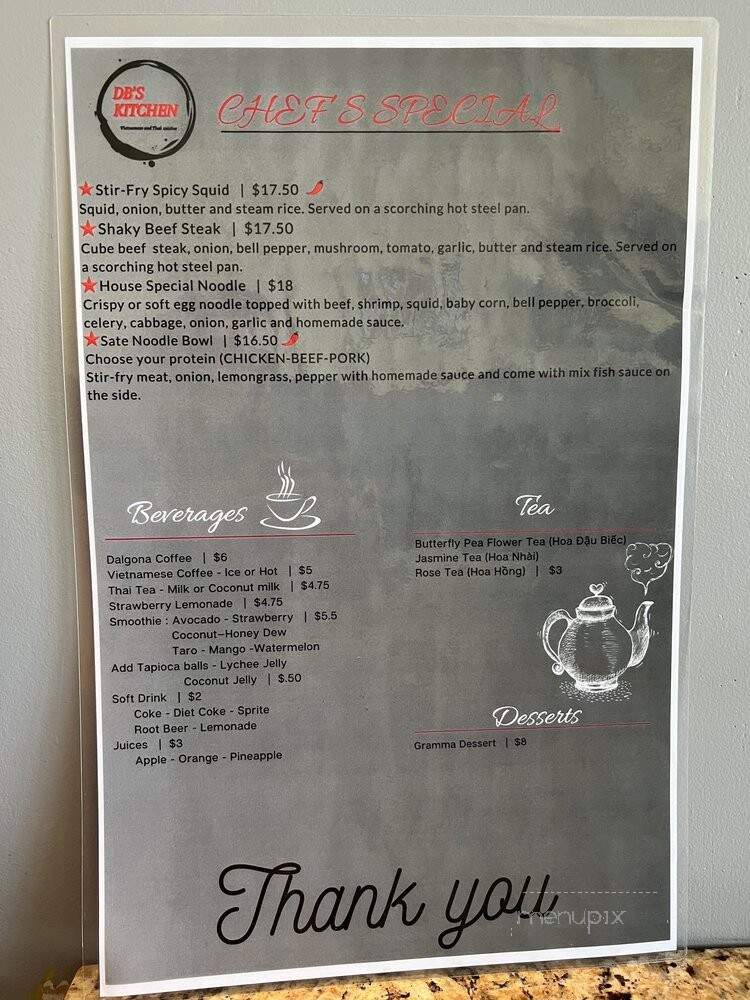 DB's Kitchen - Hillsboro, OR menu_pic
