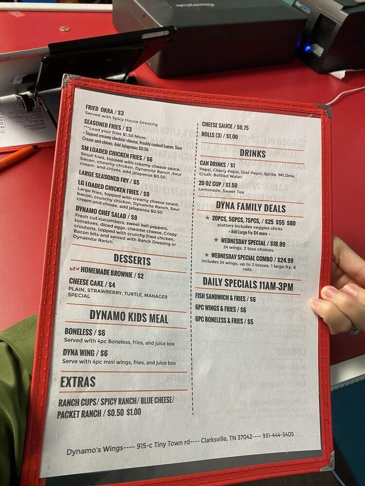 Dynamo's Wings - Clarksville, TN menu_pic