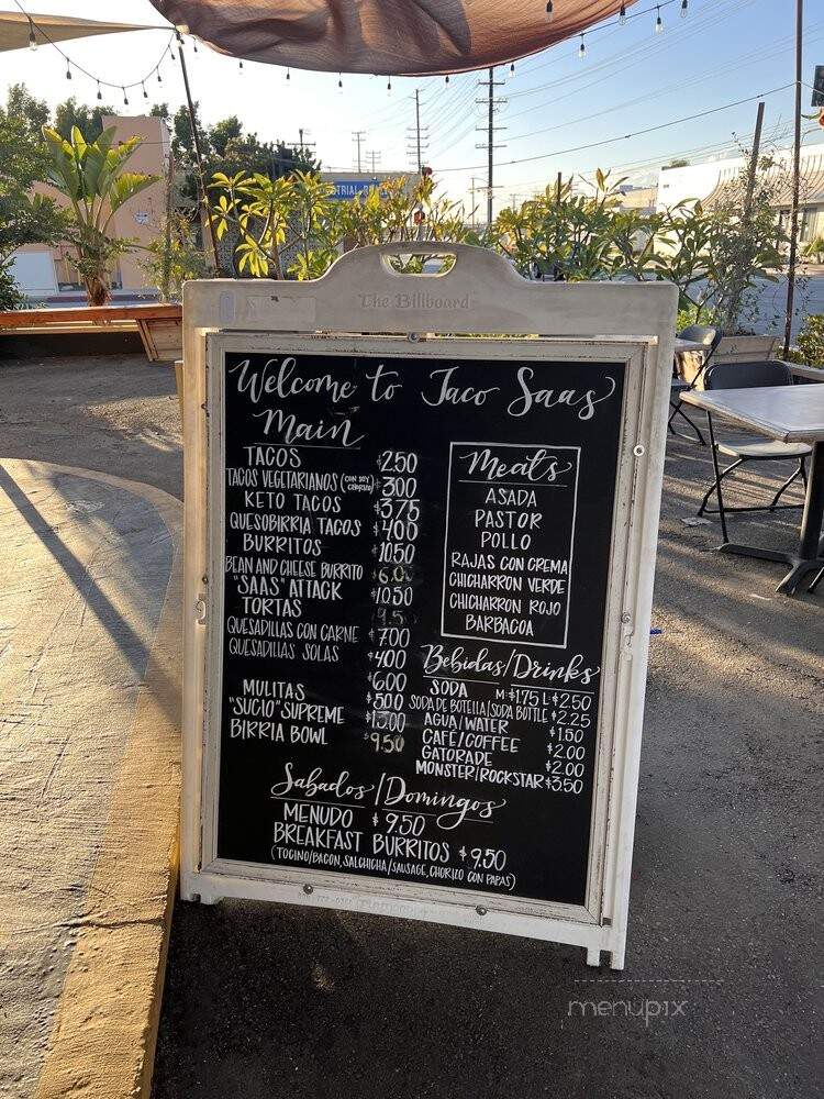 Taco Saas - South El Monte, CA menu_pic