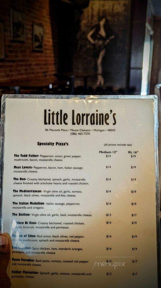 Little Loraines - Mount Clemens, MI menu_pic