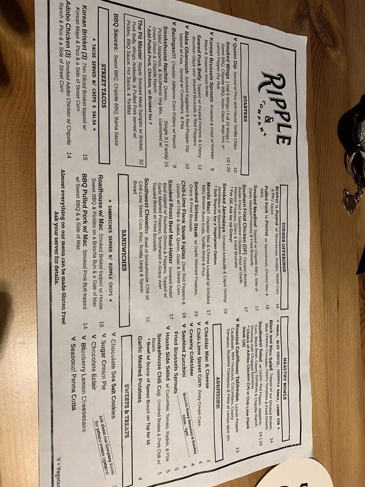 Ripple - Lafayette, IN menu_pic