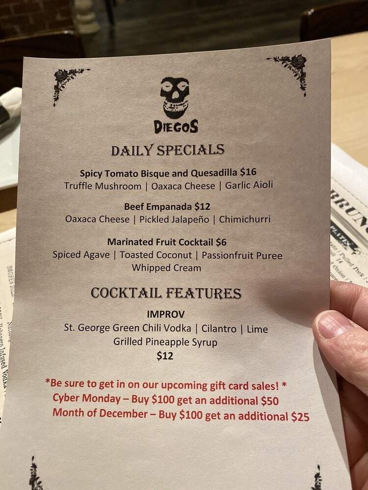 Diego's East Side - Providence, RI menu_pic