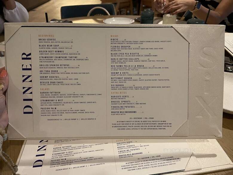 Six - Tampa, FL menu_pic