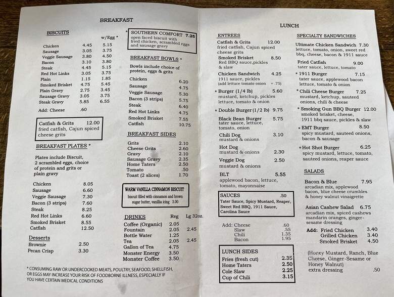1911 Biscuits & Burgers - Smyrna, GA menu_pic