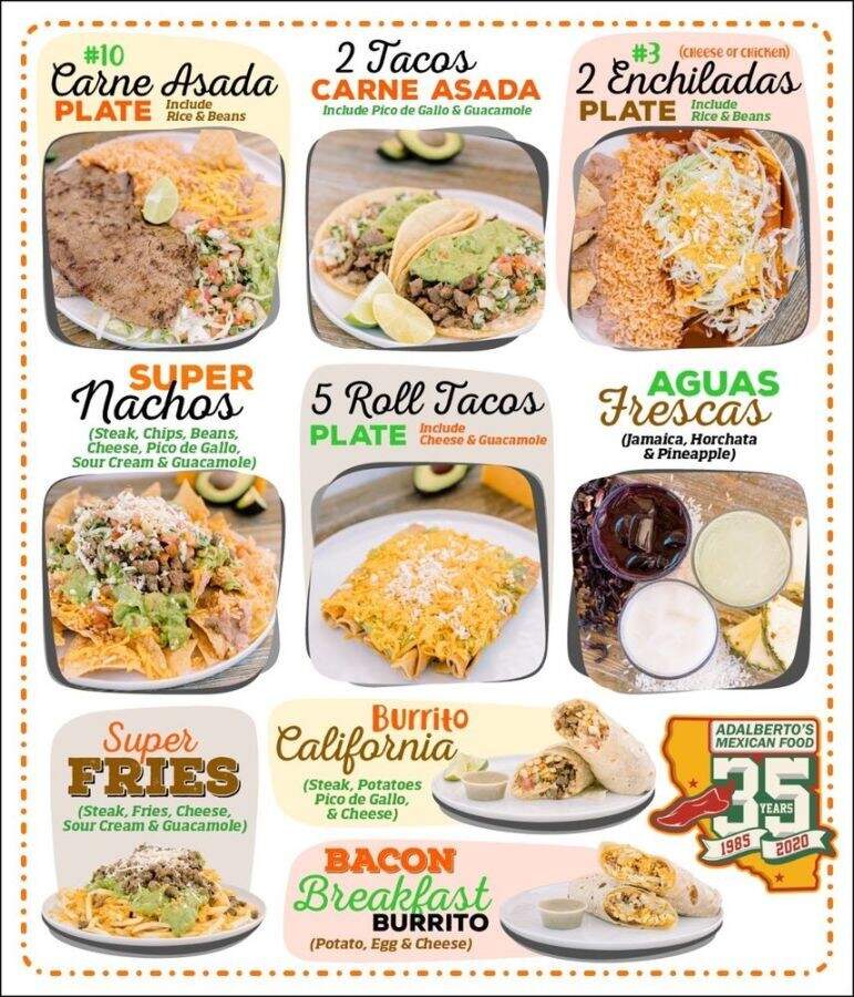 Adalbertos Mexican Food - Chandler, AZ menu_pic