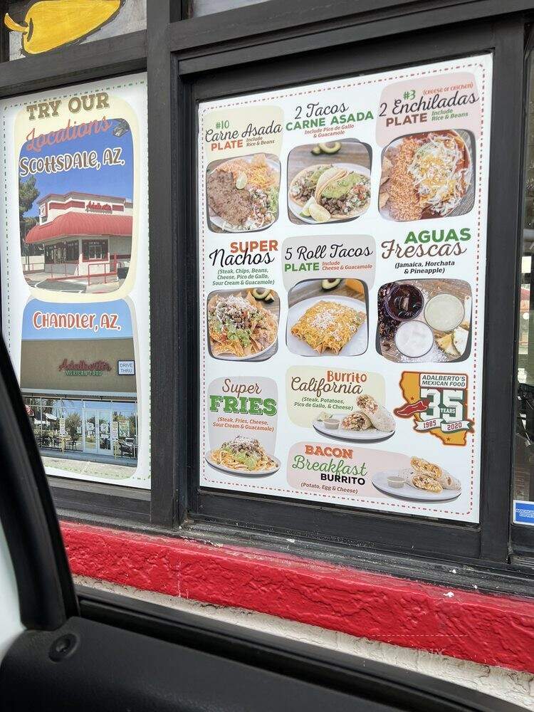 Adalbertos Mexican Food - Chandler, AZ menu_pic