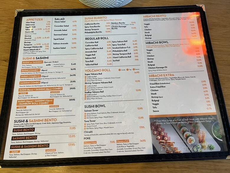 Suben Sushi+Bento - Carrollton, TX menu_pic
