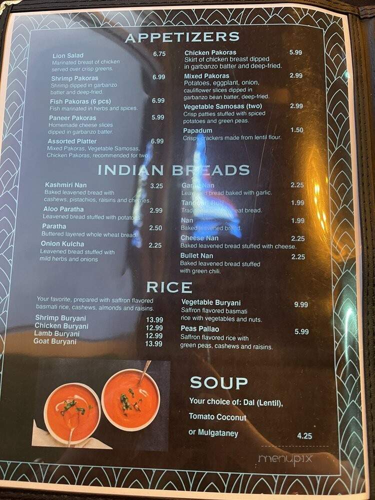 The Lion Indian Cuisine - San Antonio, TX menu_pic