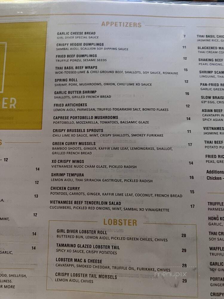 Girl Diver - Atlanta, GA menu_pic