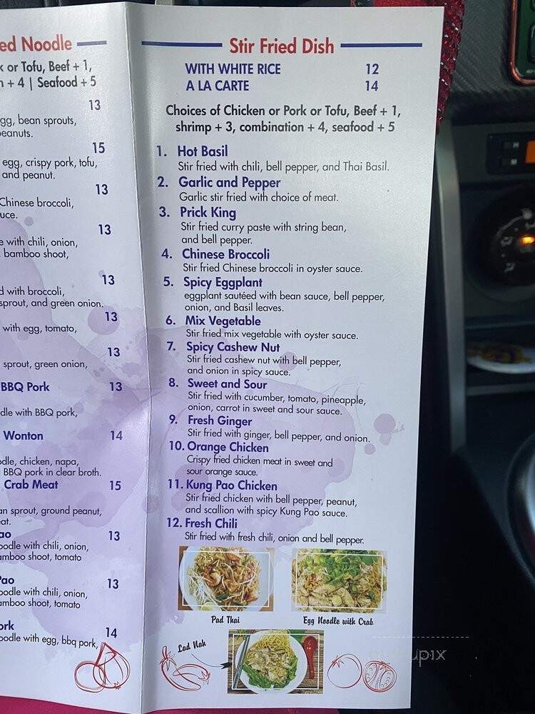 Pad Thai Bistro - Glendale, CA menu_pic