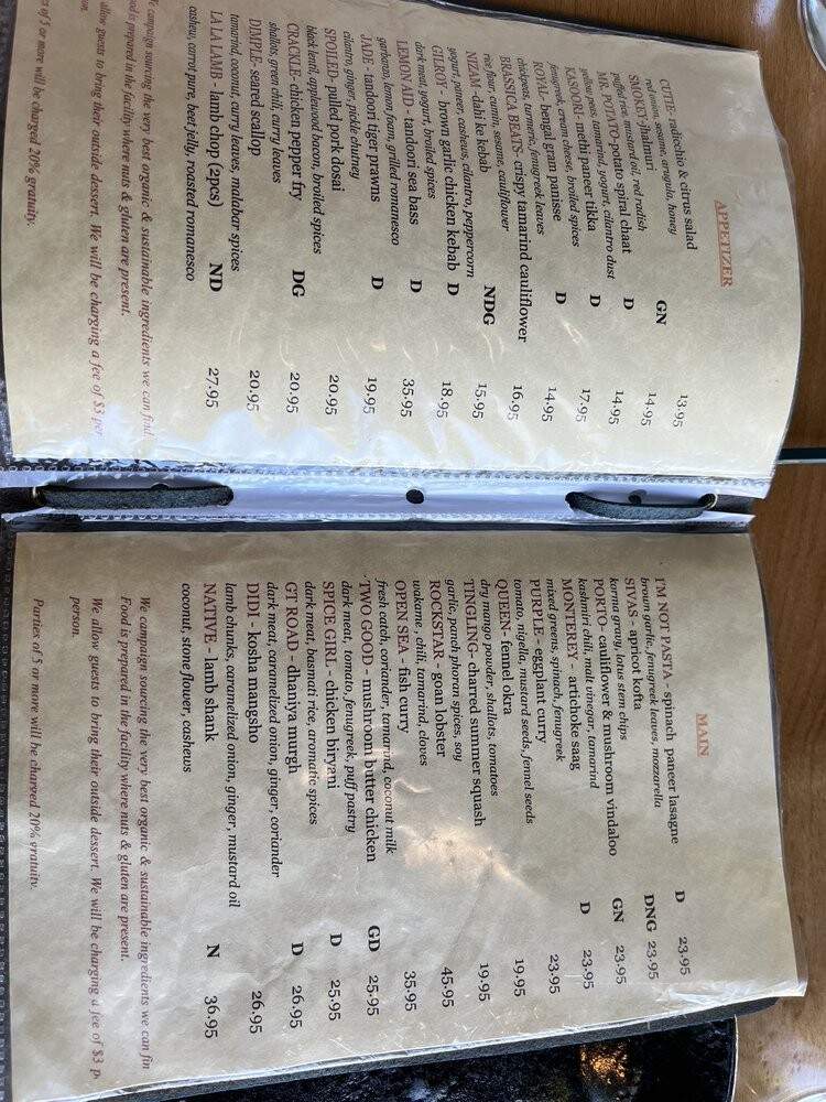 Aurum - Los Altos, CA menu_pic