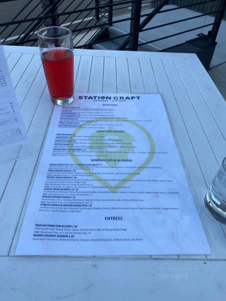 Station Craft - Dana Point, CA menu_pic