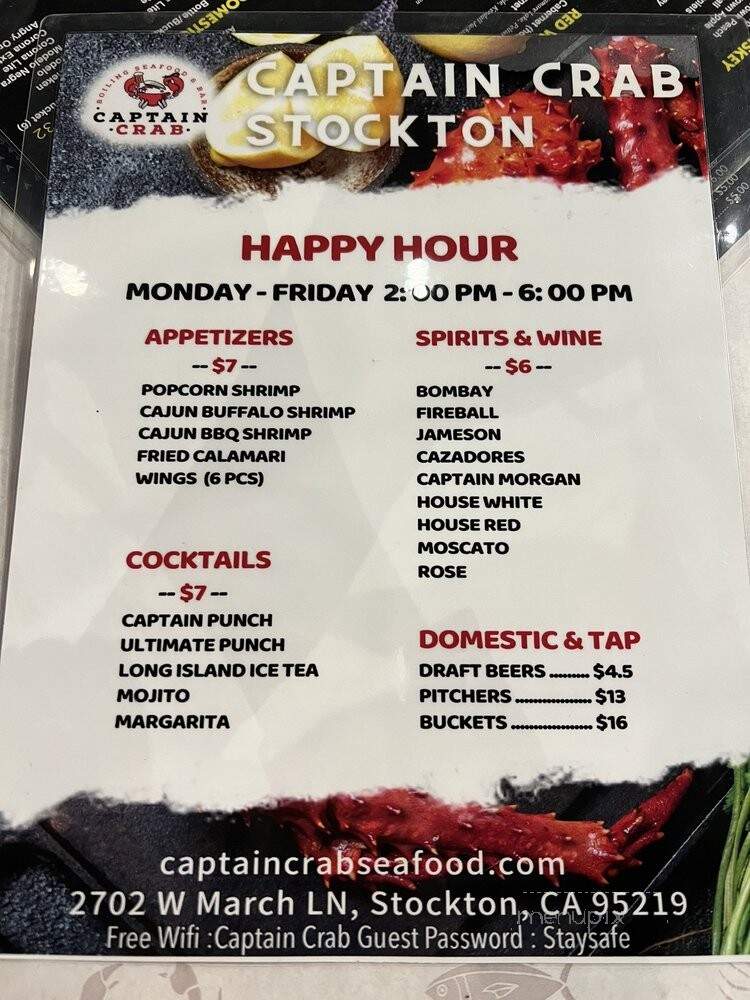 Captain Crab - Stockton, CA menu_pic