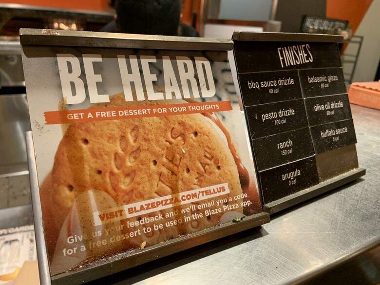 Blaze Pizza - Yorba Linda, CA menu_pic