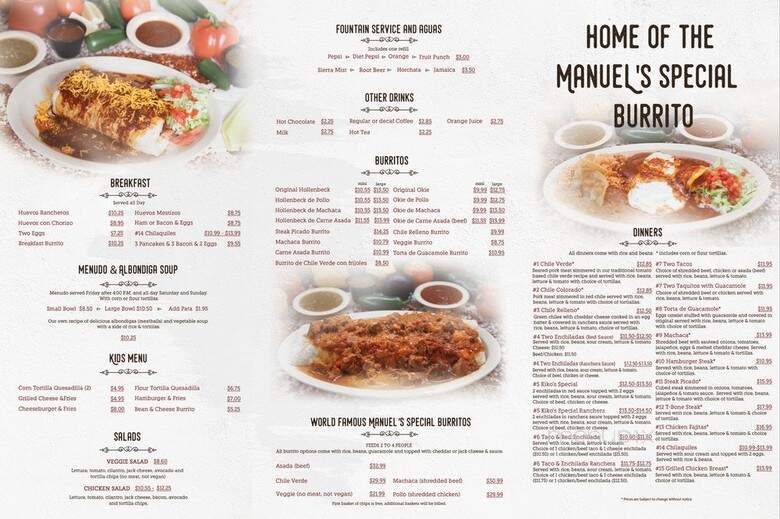 El Tepeyac Cafe - La Mirada, CA menu_pic