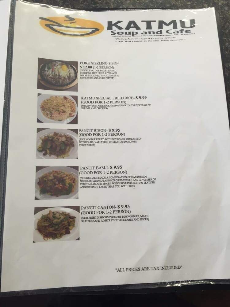 Katmu Soup & Cafe - Saskatoon, SK menu_pic