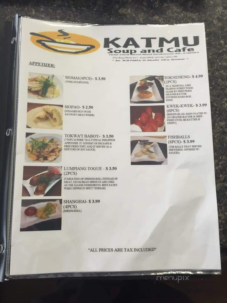 Katmu Soup & Cafe - Saskatoon, SK menu_pic