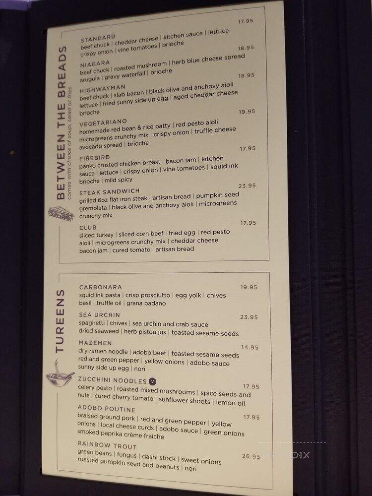 Tulip Restaurant & Bar - Ottawa, ON menu_pic