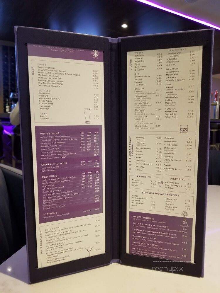 Tulip Restaurant & Bar - Ottawa, ON menu_pic