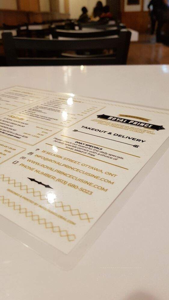 Royal Prince Cuisine - Ottawa, ON menu_pic