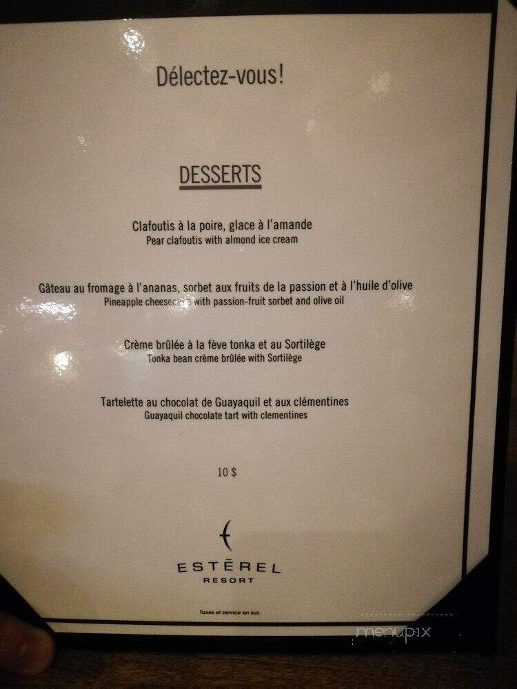 Rok - Esterel, QC menu_pic