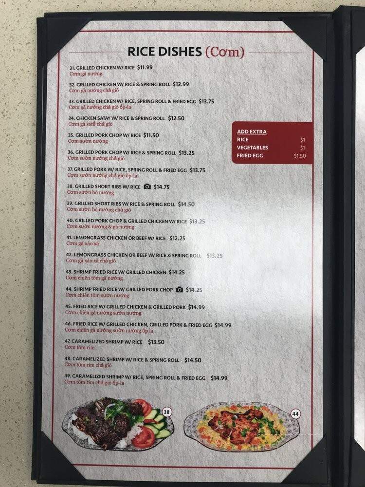 Rose's - Langley, BC menu_pic