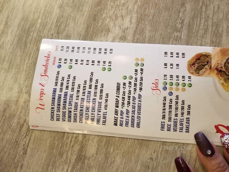Osmow's - St. Catharines, ON menu_pic