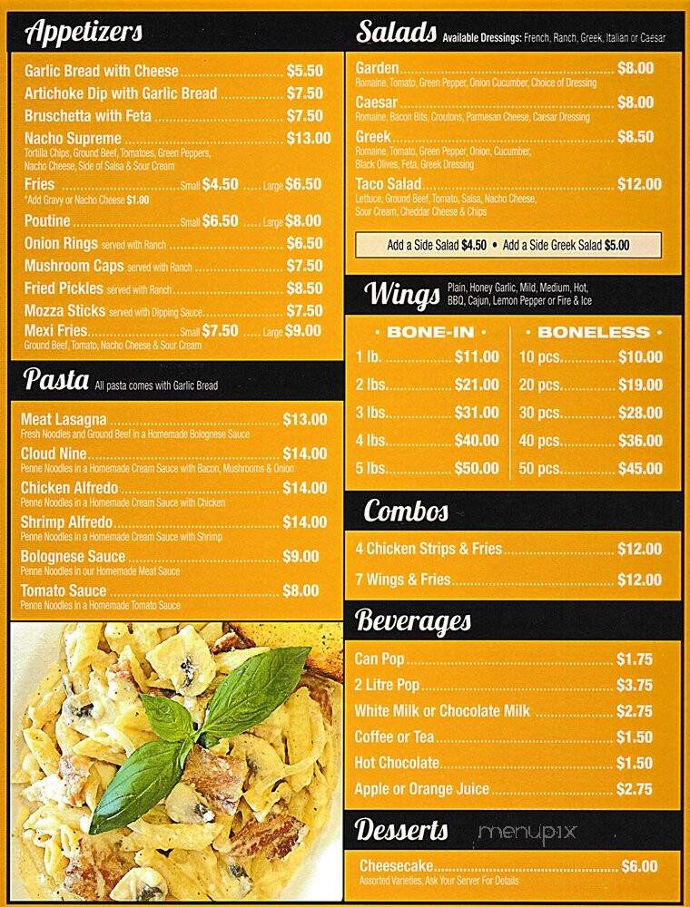 Sissio's Pizza - London, ON menu_pic
