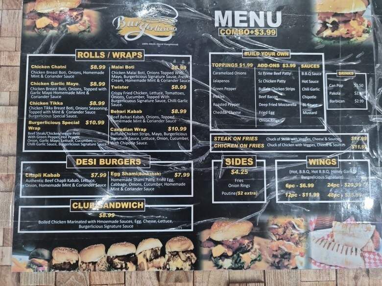 Burgerlicious - Ajax, ON menu_pic